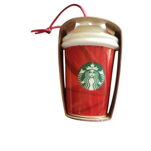 Starbucks Holiday Ornament Red Coffee Cup Tumbler 2014 NEW Christmas